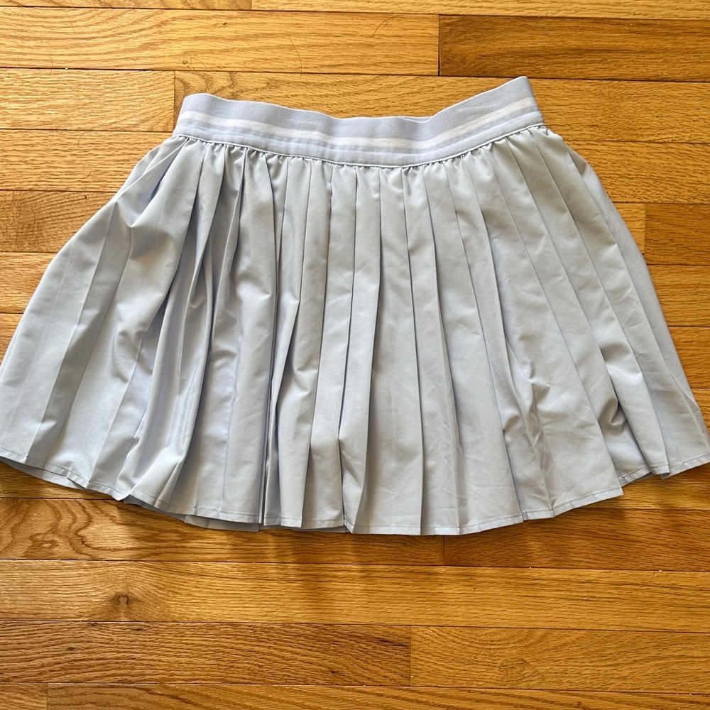 Lands' End Light Blue Pleated Skater Skirt